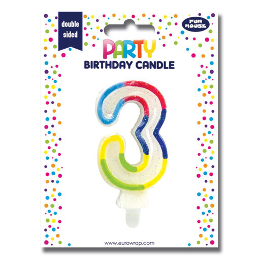 Picture of BIRTHDAY CANDLE NUMBER 3